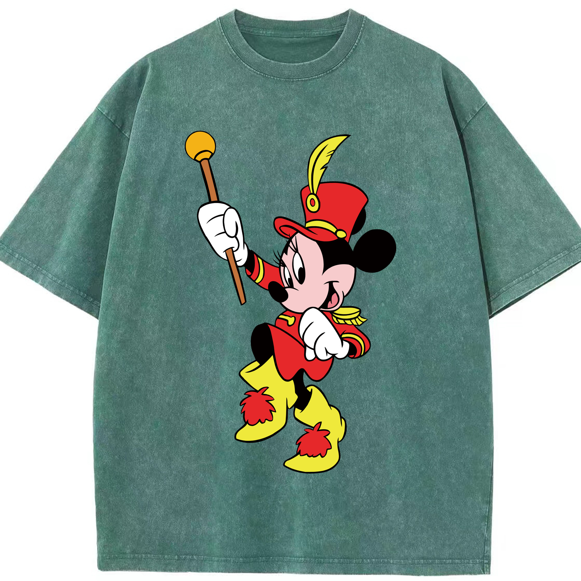 （画像用） ミッキーマウス Mickey Mouse 綿100% ヴィンテージ風 半袖Tシャツ（フロントプリント）